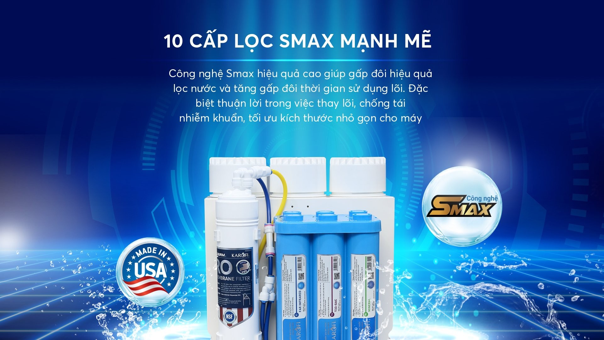 MÁY LỌC NƯỚC KAROFI KAQ-U05