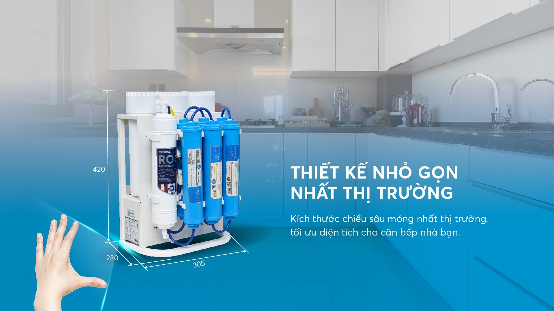 MÁY LỌC NƯỚC KAROFI KAQ-U03 - 10 lõi Hydrogen