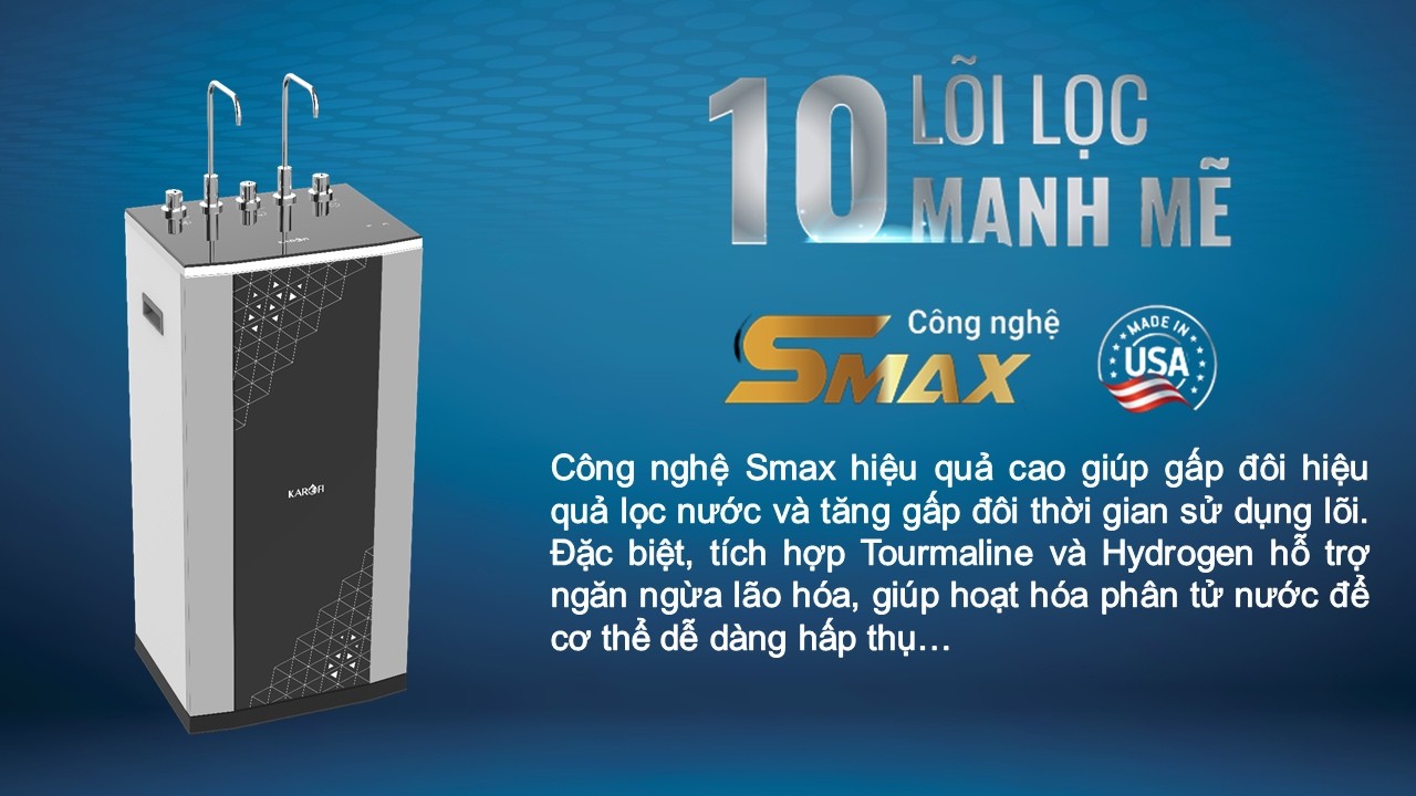 Máy lọc nước nóng lạnh Karofi KAD - D950