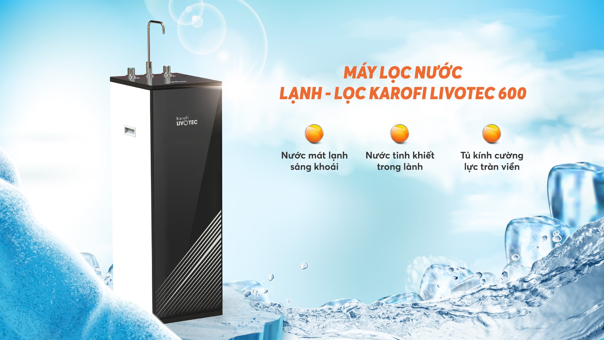 Máy lọc nước Lạnh Nguội Karofi Livotec 600