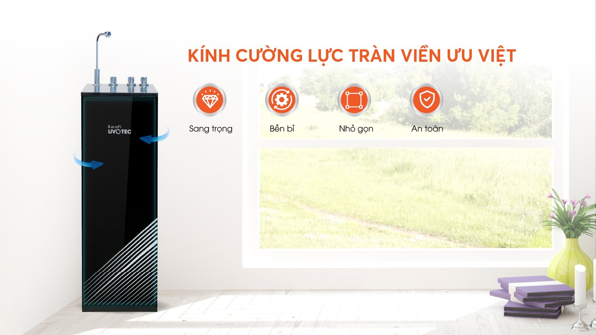 Máy lọc nước nóng lạnh Karofi Livotec 611