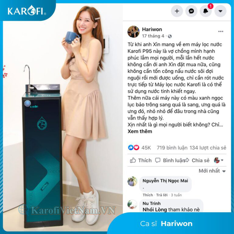 Máy lọc nước Karofi KAQ-P95 – 10 lõi Hydrogen