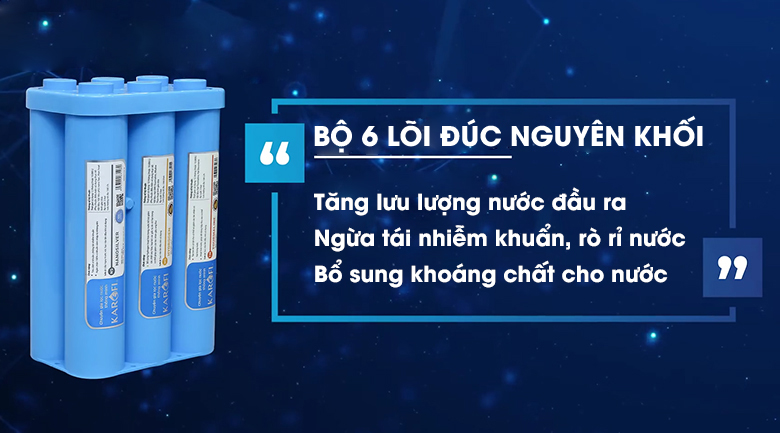 Máy lọc nước Karofi KAQ-U95 - Thông minh 10 lõi Hydrogen