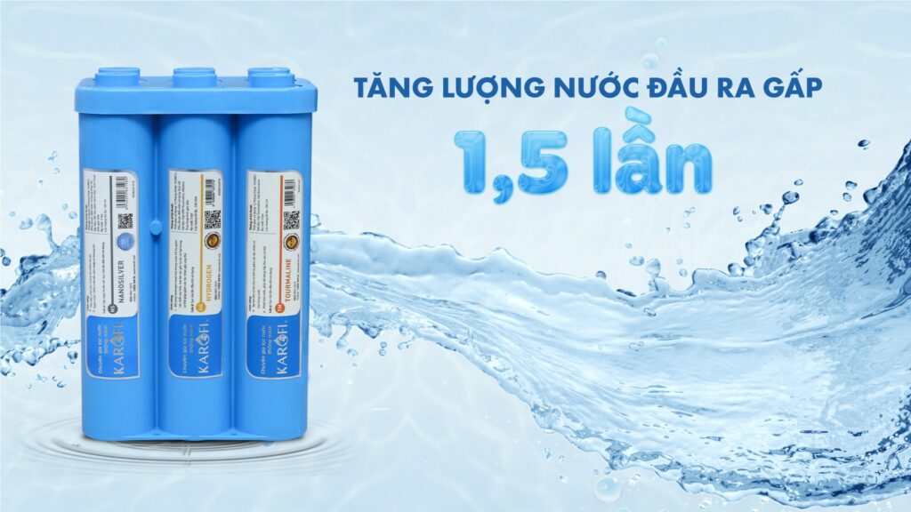 Tăng 1.5 lần lượng nước đầu ra