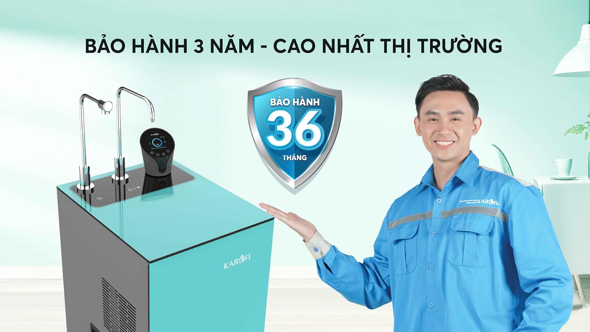 Máy lọc nước nóng lạnh Karofi KAD-N91