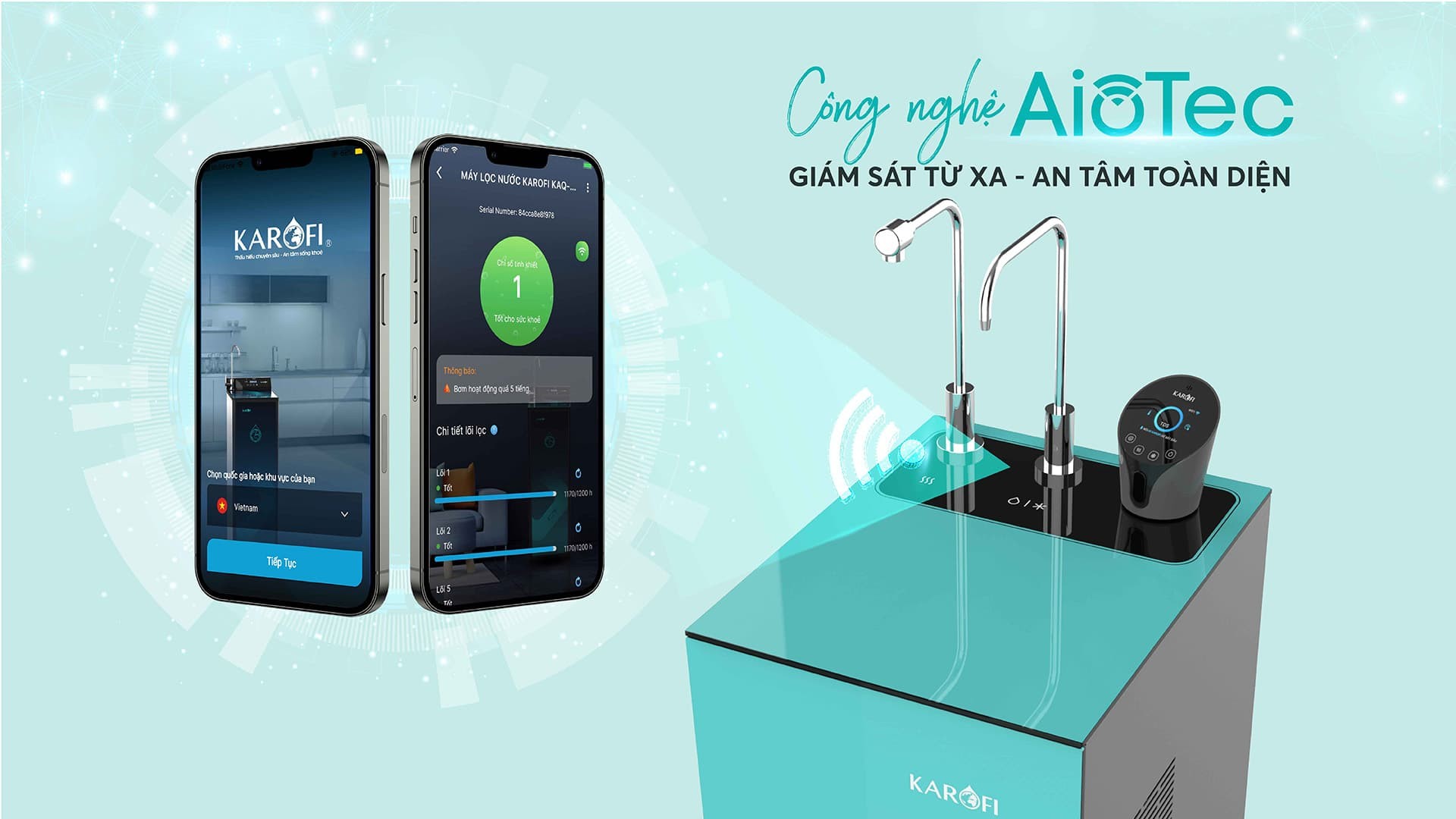 Máy lọc nước nóng lạnh Karofi KAD-N91