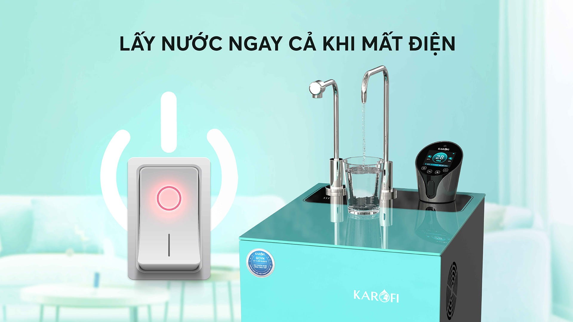 Máy lọc nước nóng lạnh Karofi KAD-N91