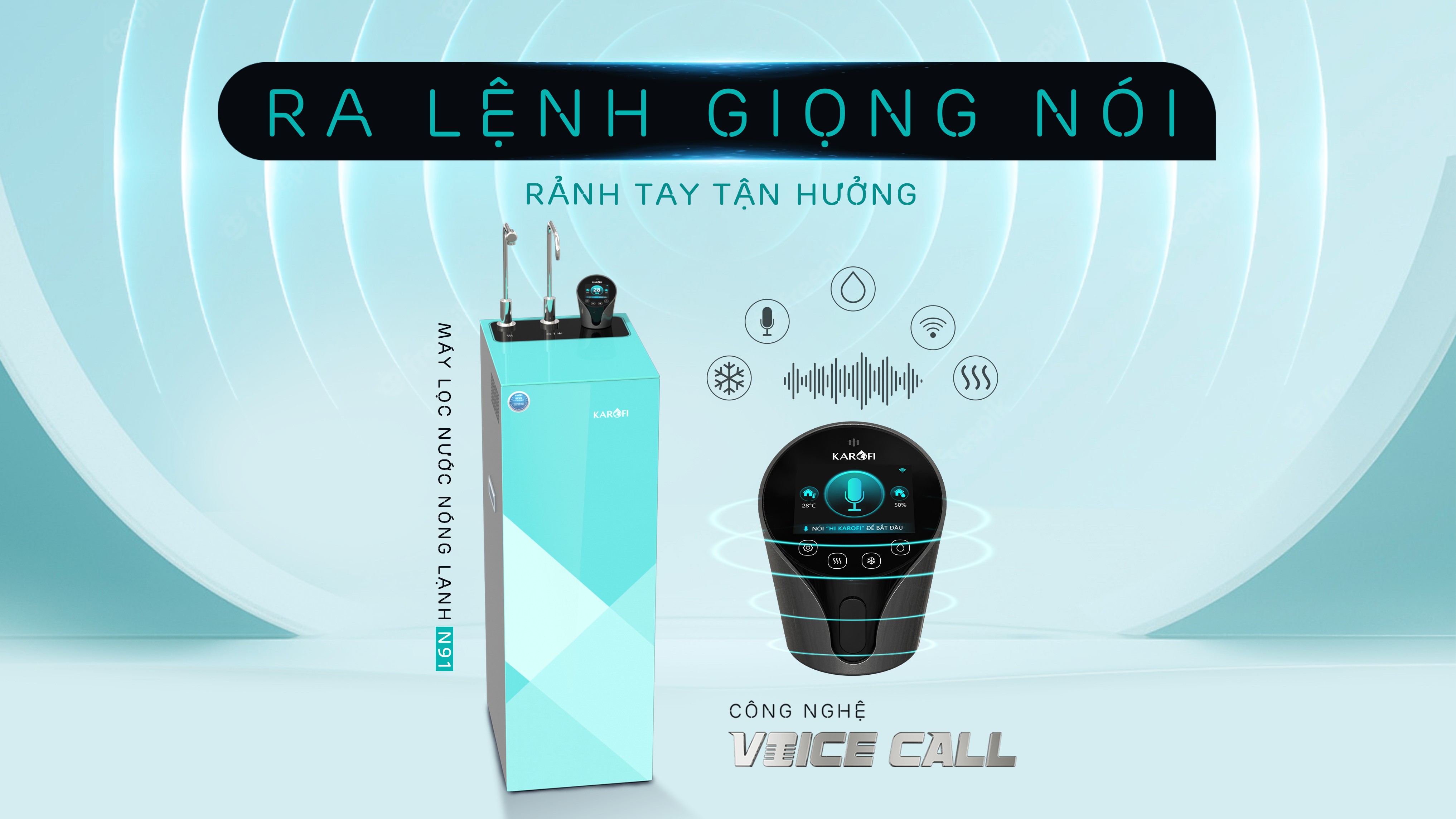 Máy lọc nước nóng lạnh Karofi KAD-N91