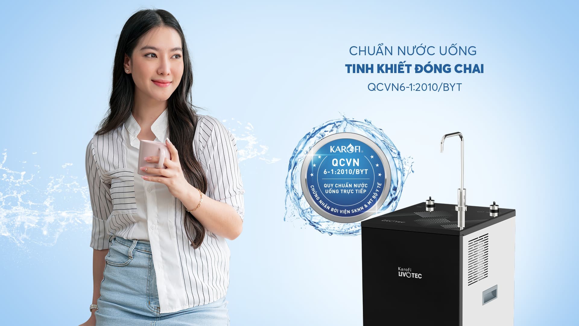 Máy lọc nước nóng lạnh Karofi Livotec 626