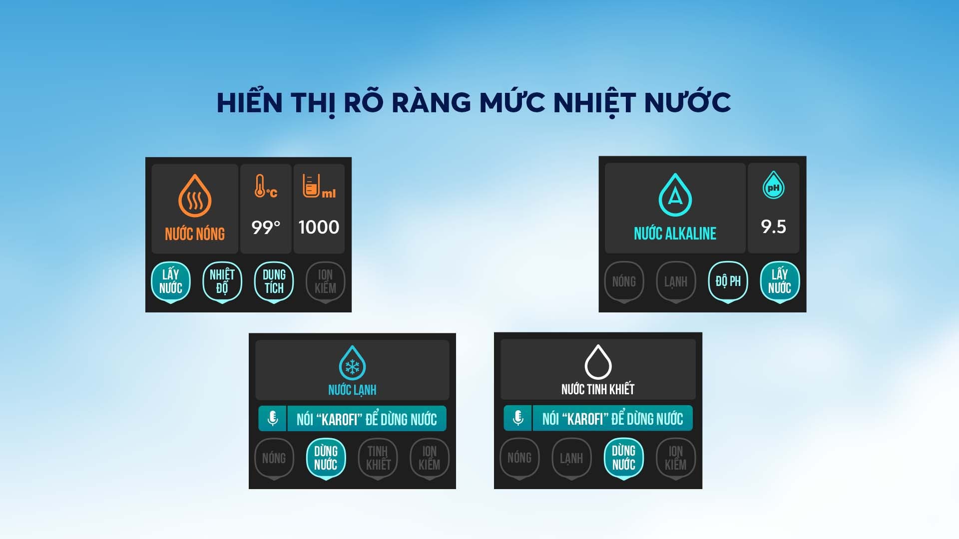 Máy lọc nước ion kiềm nóng lạnh nguội Karofi KAE-S88