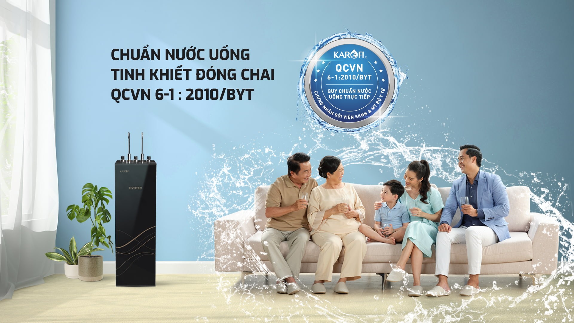 Máy lọc nước nóng lạnh Karofi Livotec 628