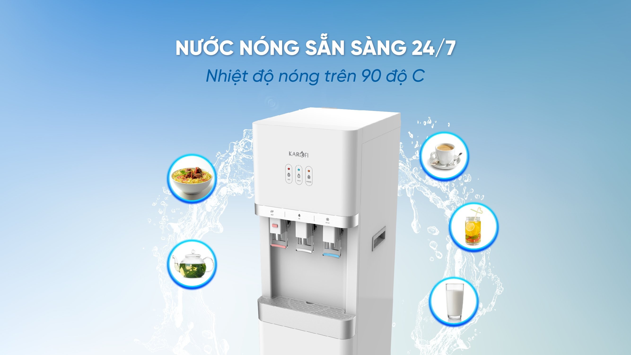 Cây nước nóng lạnh Karofi HCV206 - MẪU 2023